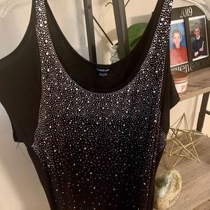 bebe Blingy cold shoulder top